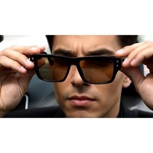 Retro Vintage Sunglasses Rectangular Thick Frame Gold Aviator Classic Lentes New